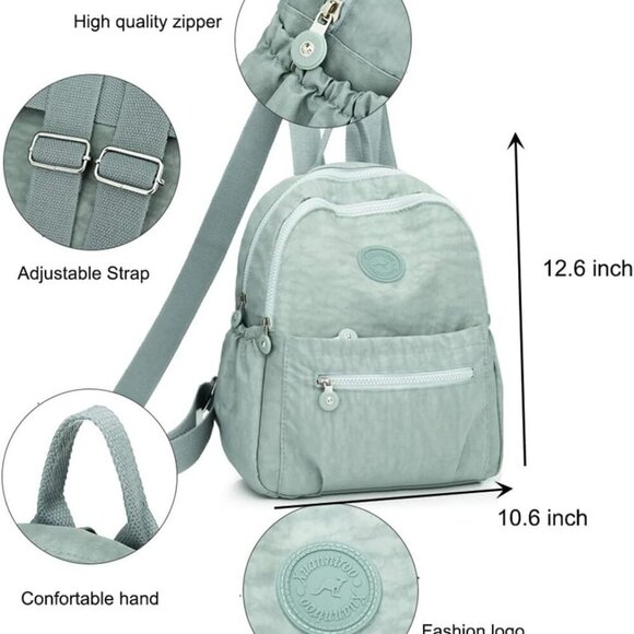 Mini Nylon Backpack Small Purse Lightweight Casual Travel Daypack Organizer - Picture 4 of 7